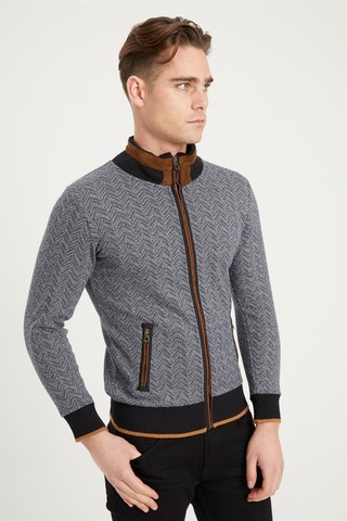 1021 Dewberry Erkek Sweatshırt-balıksırtı Lacivert Balıksırtı Lacivert