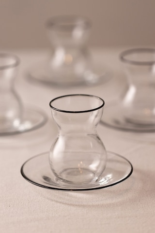 Rakle Pure Black 12 Parça Çay Seti 140 Cc Renkli