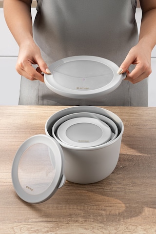 Emsan Lora 3'lü Saklama Kabı Gri Gri