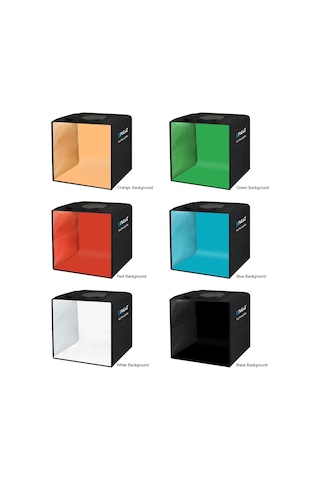 Puluz 30 CM Katlanır Yüksek 97 CRI Halka Işık Fotoğraf Aydınlatma Stüdyosu Çekim Çadır Kutusu Kiti Siyah