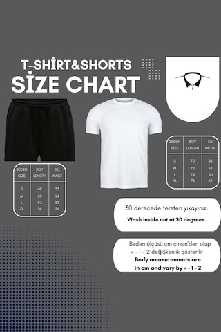 Newyork Çizgi T-shirt Şort - Saxs Alt Üst Kombin Şort Tişört Takım Baskılı Oversize Bisiklet Yaka Lacivert