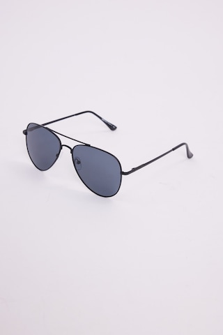 Unisex Oval Damla Model Siyah Çerçeveli Uv 400 Korumalı Güneş Gözlüğü-51229 Çok Renkli