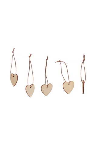 Springsun Ahşap Kalp Süsü 100 Adet - Ev Dekorasyonu Noel Ağaç Özdiyapı Hediyesi - Çevre Dostu Ahşap Handmade Süsler