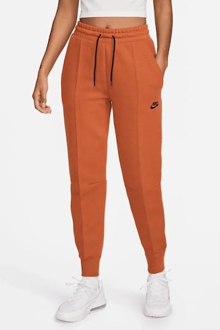 Nike Sportswear Tech Fleece Standart Fit Mid Rise Jogger Kadın Eşofman Altı Turuncu Turuncu