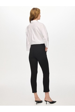 Faik Sönmez Metal Aksesuar Detaylı Slim Fit Örme Pantolon S26pnt041 Us26pnt04110 Siyah