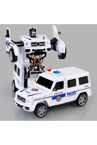 Soulader Tek Tuşla Hızlı Dönüşen Robot Oyuncak Araba - Çocuklar İçin Ataletli Ve Çarpışmalı Şekil Değiştiren Süper Oyuncak