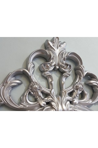 Ayna Denizi Vintage Taç Model Gümüş Renk Dekoratif Ayna Gümüş