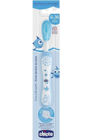 Chicco İlk Süt Dişi Fırçası Mavi 6-36 Ay