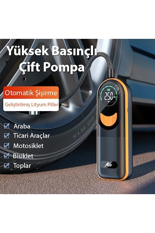 Ally St-5520 Dijital Basınç Göstergeli Oto Lastik Şişirme Pompası Hava Kompresörü- 5775 1