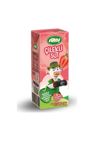 Sütaş Çilekli Süt 180 Ml X 24 Adet