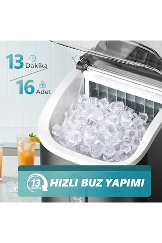 Küp Taşınabilir Buz Makinesi, Otomatik Temizleme, Hızlı Buz Yapma, Im005