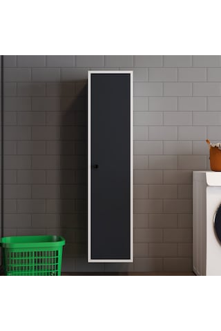 Mila Banyo Kileri Çok Amaçlı Dolap Banyo Dolabı Duvara Monte Beyaz&antrasit Beyaz - Antrasit