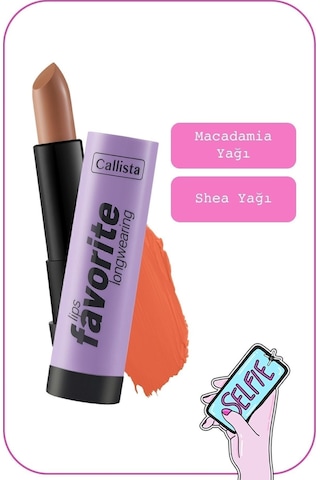 Callista Lips Favorite Longwearing Lipstick Ruj 307 Coffee With Cream - Nude