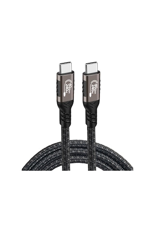 Siyah Qg01 Type-c To Type-c Usb4 Pd Data Kablosu 240w 40gbps 8k 60hz 0.2 Metre-zore
