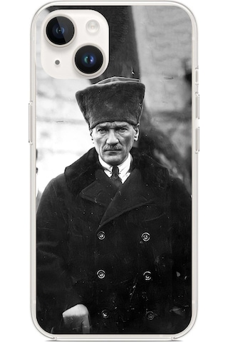 Apple Uyumlu iPhone 13 - 14 Mustafa Kemal Atatürk Portre Baskılı Silikon Kılıf Renkli Apple Uyumlu iPhone 13 - 14 Mustafa Kemal Atatürk Portre Baskılı Silikon Kılıf Renkli