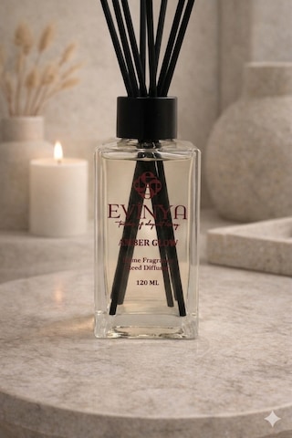 Amber Glow Bambu Çubuklu Oda Kokusu 120 Ml Sıcak & Premium Reed Diffuser Tarçın