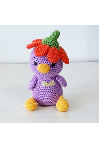 Amigurumi Örgü Oyuncak Civciv Mor