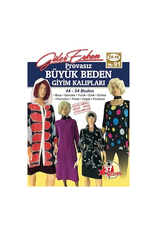 Güler Erkan Provasız Büyük Beden Giyim Kalıpları No:91