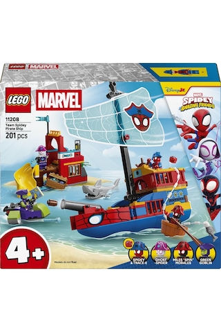 LEGO® ǀ Marvel Spidey ve İnanılmaz Arkadaşları Spidey Korsan Gemisi 11208 - 4 Yaş ve Üzeri Çocuklar için Oyuncak Yapım Seti (201P)