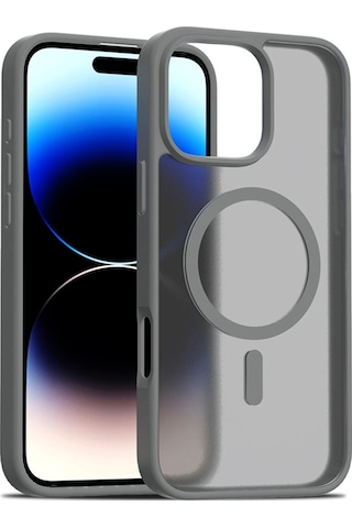 Joko Apple Uyumlu iPhone 16 Pro Kılıf Jota Seri Magsafe Kapak Gri