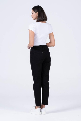 Busa Hamile Alt Karın Bantlı Skinny Dar Paça Kot Pantolon Siyah-siyah