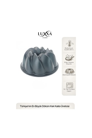 Tufan Döküm Kek Kalıbı 26cm Siyah Siyah