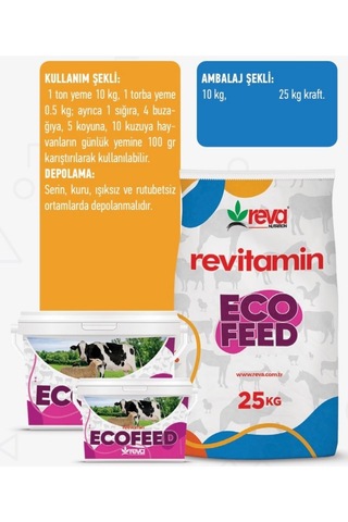 Revitamin Eco Feed Büyük Ve Küçükbaş Vitamin Mineral Premik 25kg