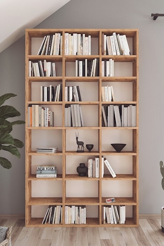Bofigo Çok Raflı Kitaplık Kütüphane Dekoratif Kitaplık