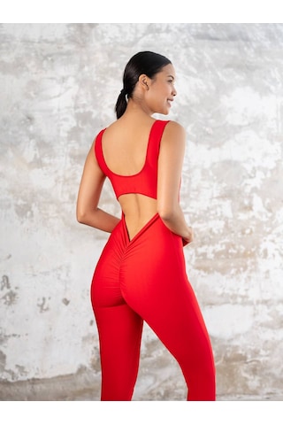 Arkası Büzgülü Scrunch Butt Spor Tayt Tulum