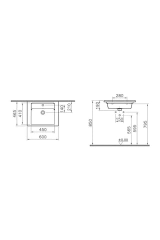 VitrA 7055B003-0001 Etajerli Lavabo