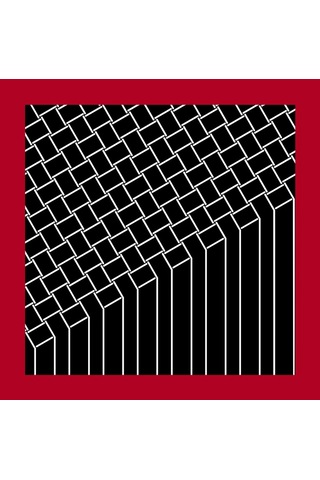 Afvente Desenli Fular Siyah-kırmızı Siyah - Kırmızı