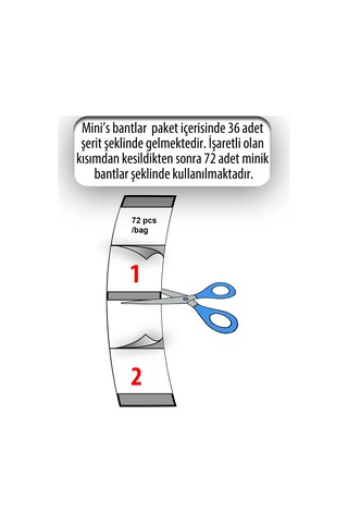 Walker Tape Pro-Flex II Mini's Protez Saç Bandı 72 Adet (1.9 CM x 7.5 CM)
