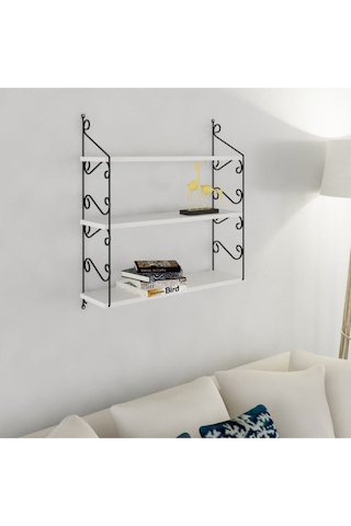 Decormet Seramoni Raf Seti 3 Raflı 200 720 Beyaz Beyaz