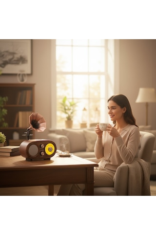 Rt-746 Nostaljik Gramafon Tasarım Radyo,trend Nostalji Radyo Bluetooth Özellikli