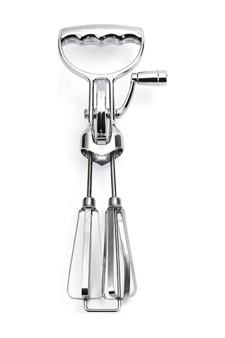 Ulzyvf Paslanmaz Çelik 2 Kafa Yumurta Çırpıcılar Ergonomik El Gümüş Gümüş