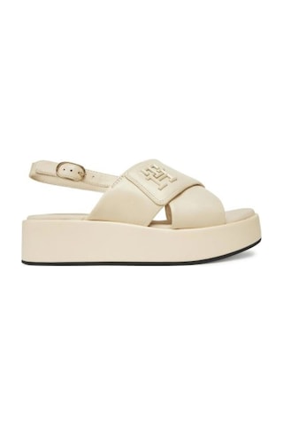 Kadın Hw Padded Leather Sandal Sandalet Fw0fw08808acj Bej