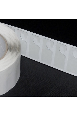 Plastik Yapışkanlı Ürün Askı Etiketi 1.8x4.5 CM Rulo 1000 Adet