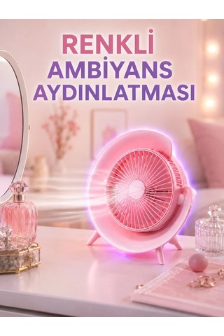 Northcity 3 Hız Ayarlı Usb Şarjlı Rgb Masa Fanı