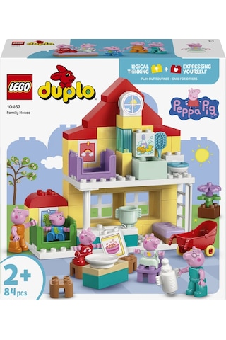 LEGO® DUPLO® Peppa Pig Aile Evi 10467 -2 Yaş ve Üzeri Çocuklar için Peppa Pig Figürü İçeren Yaratıcı Oyuncak Yapım Seti (84 Parça)