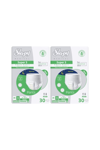 Sleepy Süper3 Emici Külot L Beden 2 Paket 60 Adet