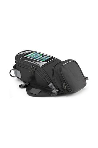 Motosiklet Depo Üstü Çanta Güçlü Mıknatıs 600d Kumaş Telefonluk Tang Bag Tur Çantası Siyah
