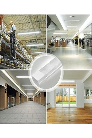 100w 120 Cm Kristal Led Bant Armatür-trafolu Beyaz Işık -8 Adet Beyaz