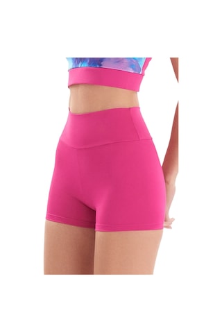 Josejuan Kadın Mini Spor Şort Tayt Yüksek Bel Sıkılaştırıcı 7400-fuşya Fuşya