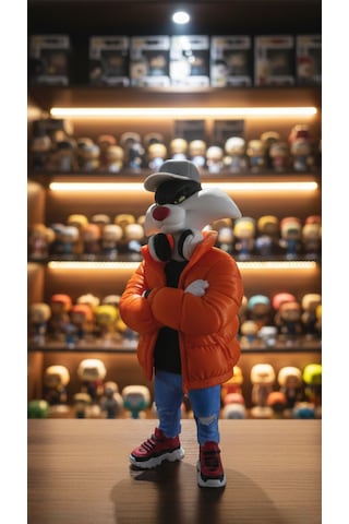 Looney Tunes Sylvester Figürü - Hip-hop Serisi Özel Tasarım Biblo / Figür