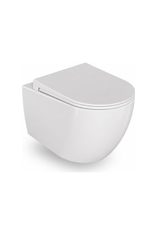Dura Bagno Siena Asma Klozet Rimless 52,5 Cm Yavaş Kapanır Kapak Dahil Beyaz Dbo.36.01.03.03