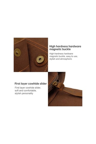 Wondernest Augur 9088 Vintage Vertikal Tasarım Kanvas Omuz Messenger Çanta Altın