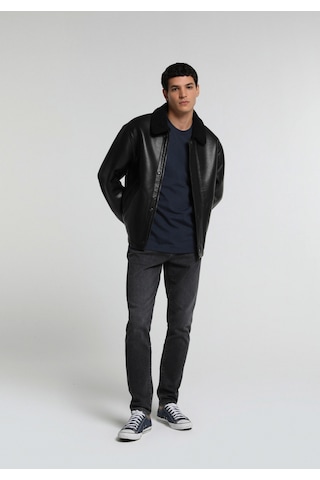 Colin's Colins Regular Fit Shirt Neck Fermuarlı Astarlı Erkek Siyah Mont Pu Cl1082071 Q1.v1 Blk