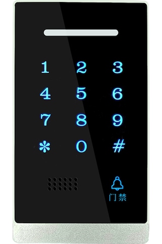 Reedark Su Geçirmez Mavi Arka Işıklı Siyah Kart Veya Şifreli Geçiş Kontrol Paneli