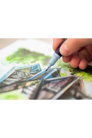 Faber-Castell Goldfaber Sketch Marker Seti, Architect, Mimari Projeler İçin, Su Bazlı, Fırça ve Fineliner Uçlu