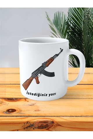 Ak-47 Kalaşnikof Baskılı Kupa Bardak Kişiye Özel Model 2 Çok Renkli